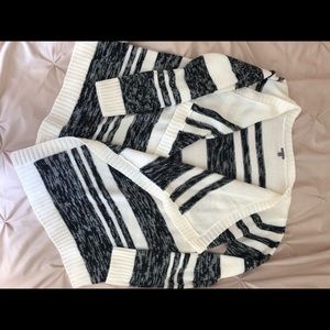 Open striped sweater